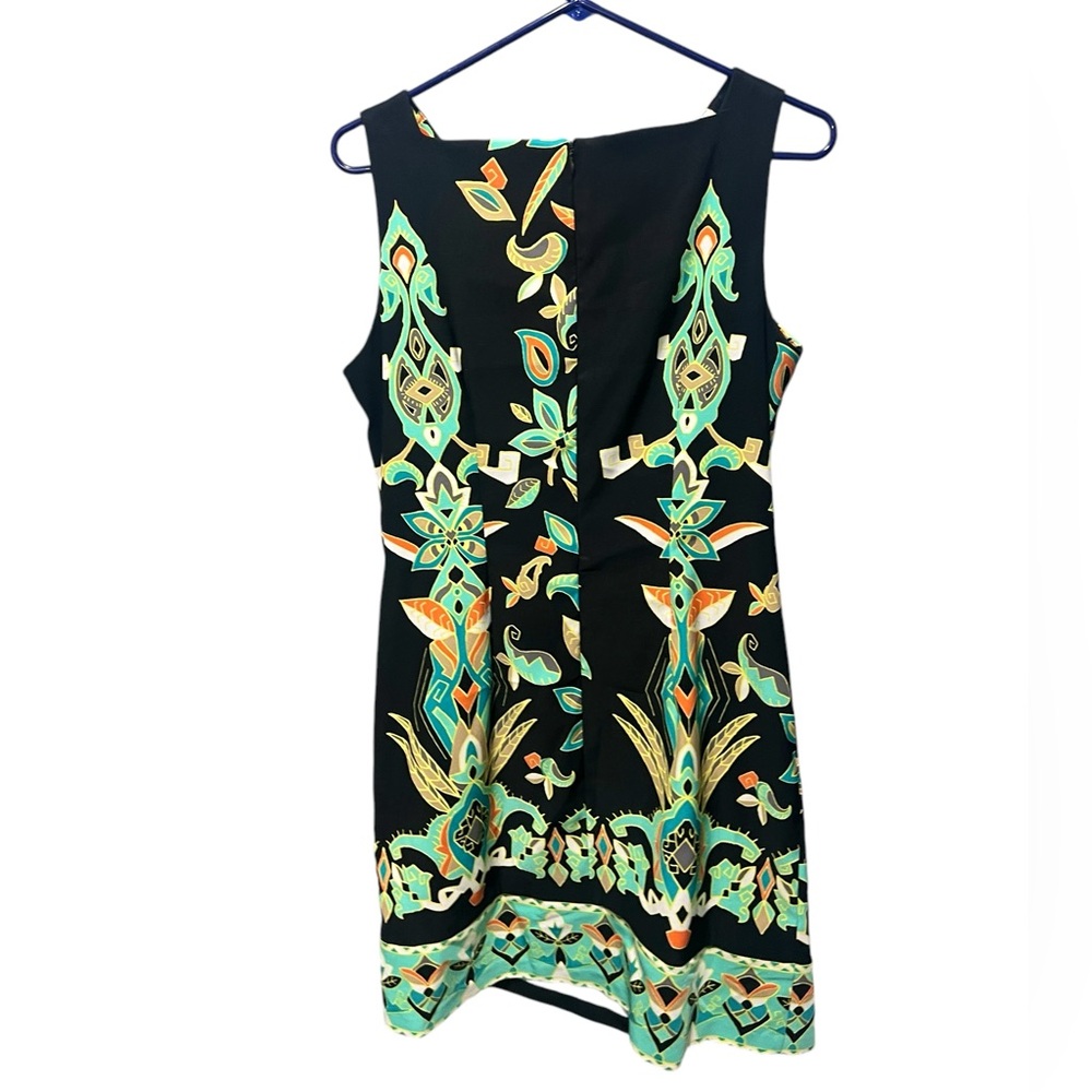 Kim Rogers Black and Floral Printed Sleeveless Dress Womens Size 12 - Picture 3 of 3